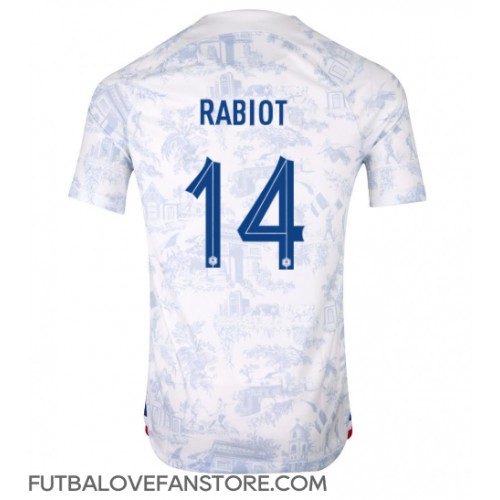 Francúzsko Adrien Rabiot #14 Vonkajší futbalový dres MS 2022 Krátky Rukáv